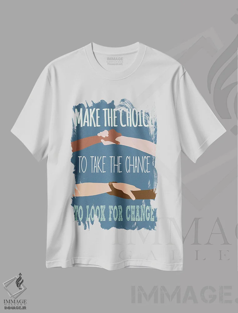 تیشرت سفید طرح دار انتخاب کن، هنر دیجیتال اثر جن بوچلی | immage.ir