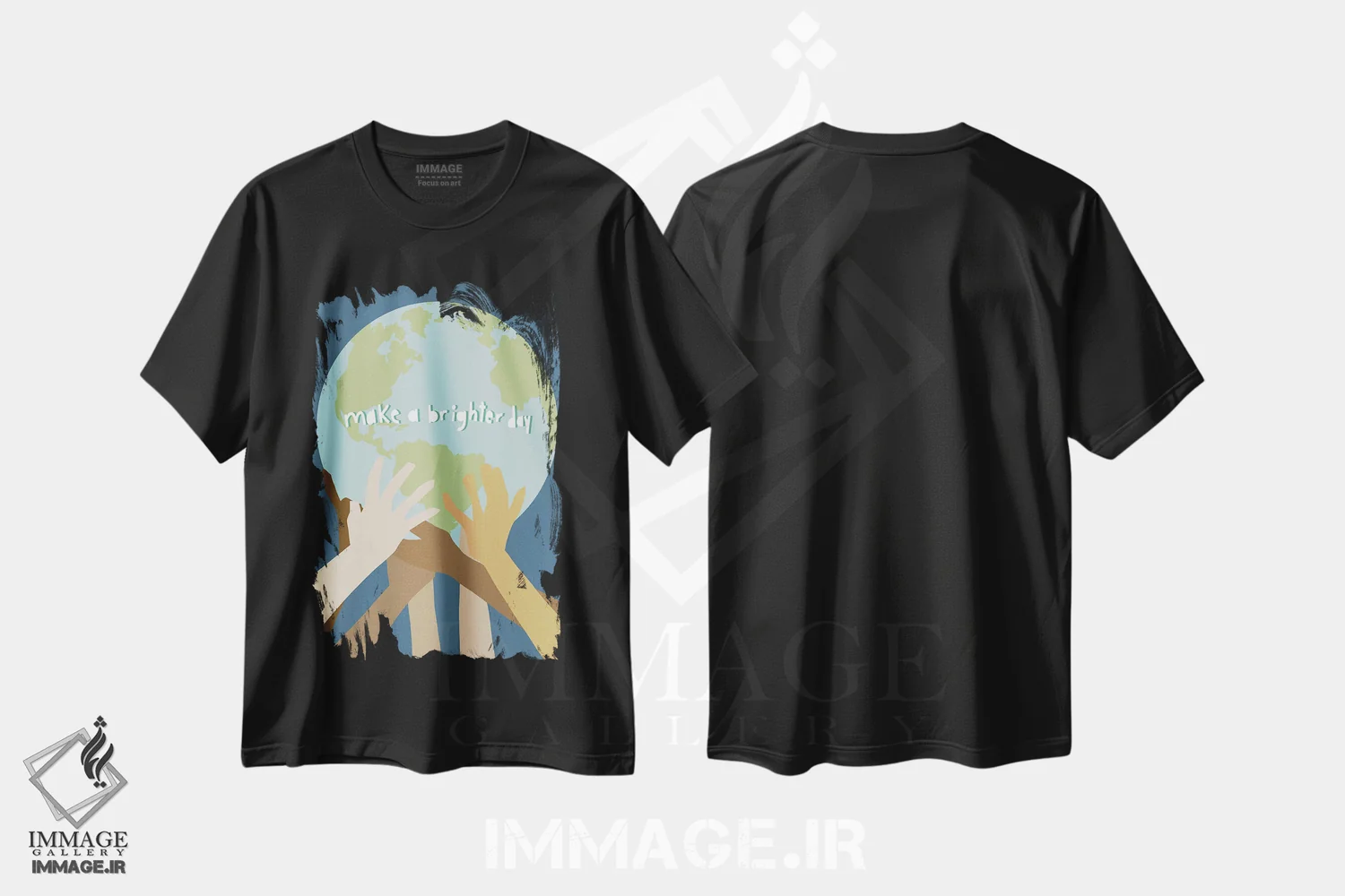 تیشرت مشکی طرح دار روزت را روشن تر کن، هنر دیجیتال اثر جن بوچلی | immage.ir