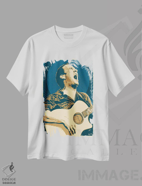 تیشرت سفید طرح دار دیو متیوز اثر جاشوا بودیچ | فروشگاه ایماژ