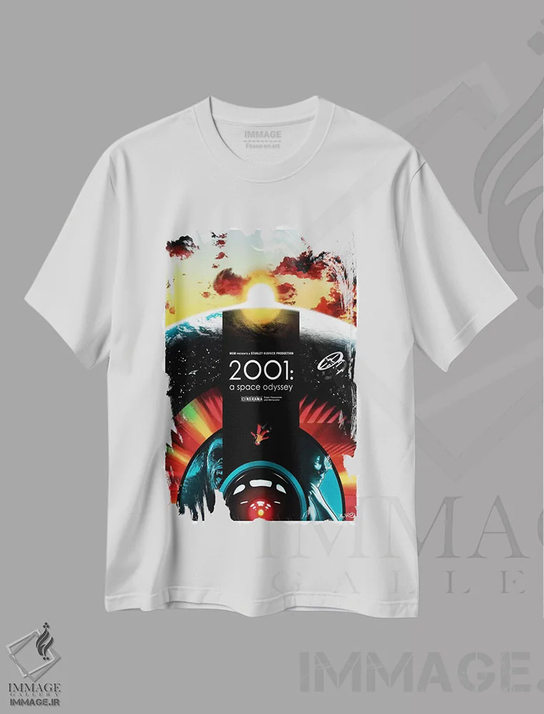 تیشرت سفید طرح دار ۲۰۰۱: یک اودیسه فضایی اثر جاشوا بودیچ | immage.ir