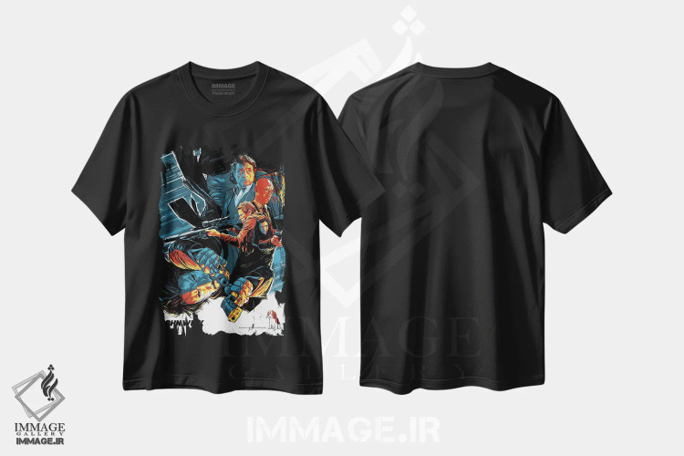 تیشرت مشکی طرح دار جان ویک، هنر دیجیتال اثر جاشوا بودیچ | immage.ir