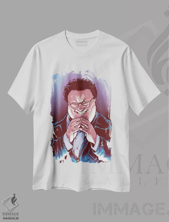 تیشرت سفید طرح دار نیومن، هنر دیجیتال اثر جاشوا بودیچ | فروشگاه ایماژ