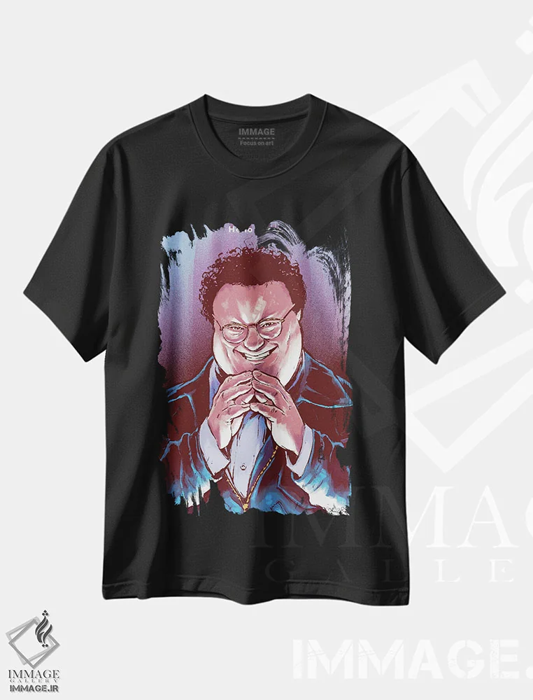 تیشرت مشکی طرح دار نیومن، هنر دیجیتال اثر جاشوا بودیچ | immage.ir