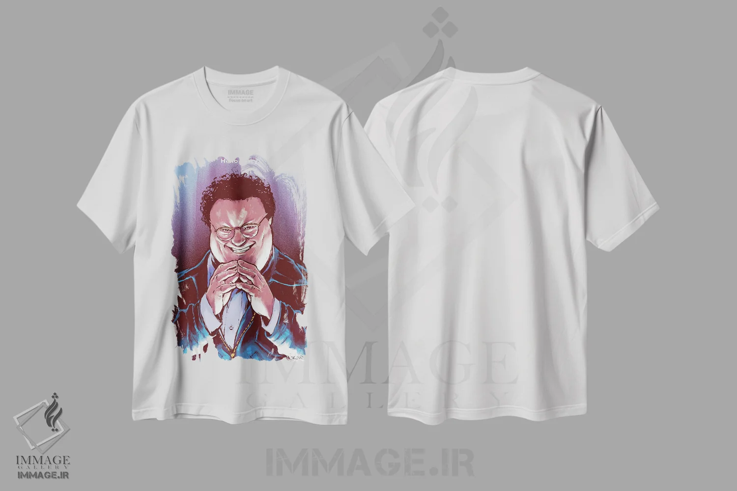 تیشرت سفید طرح دار نیومن، هنر دیجیتال اثر جاشوا بودیچ | فروشگاه ایماژ