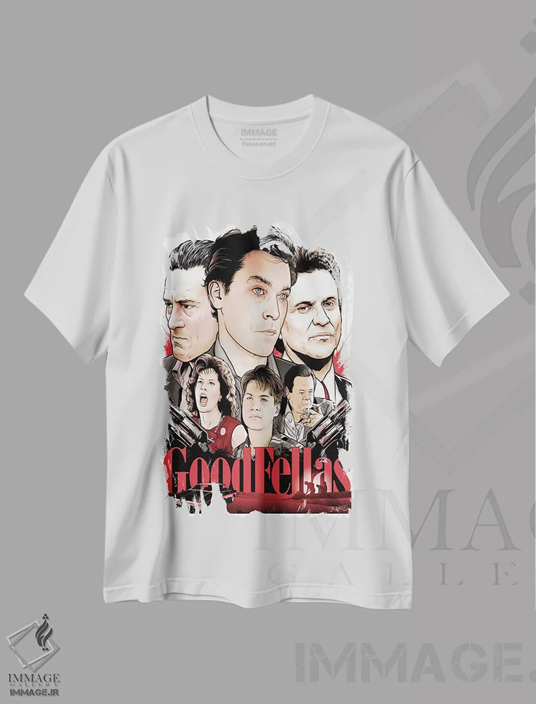 تیشرت سفید طرح دار رفقای خوب، وینتیج و رترو اثر جاشوا بودیچ | فروشگاه ایماژ