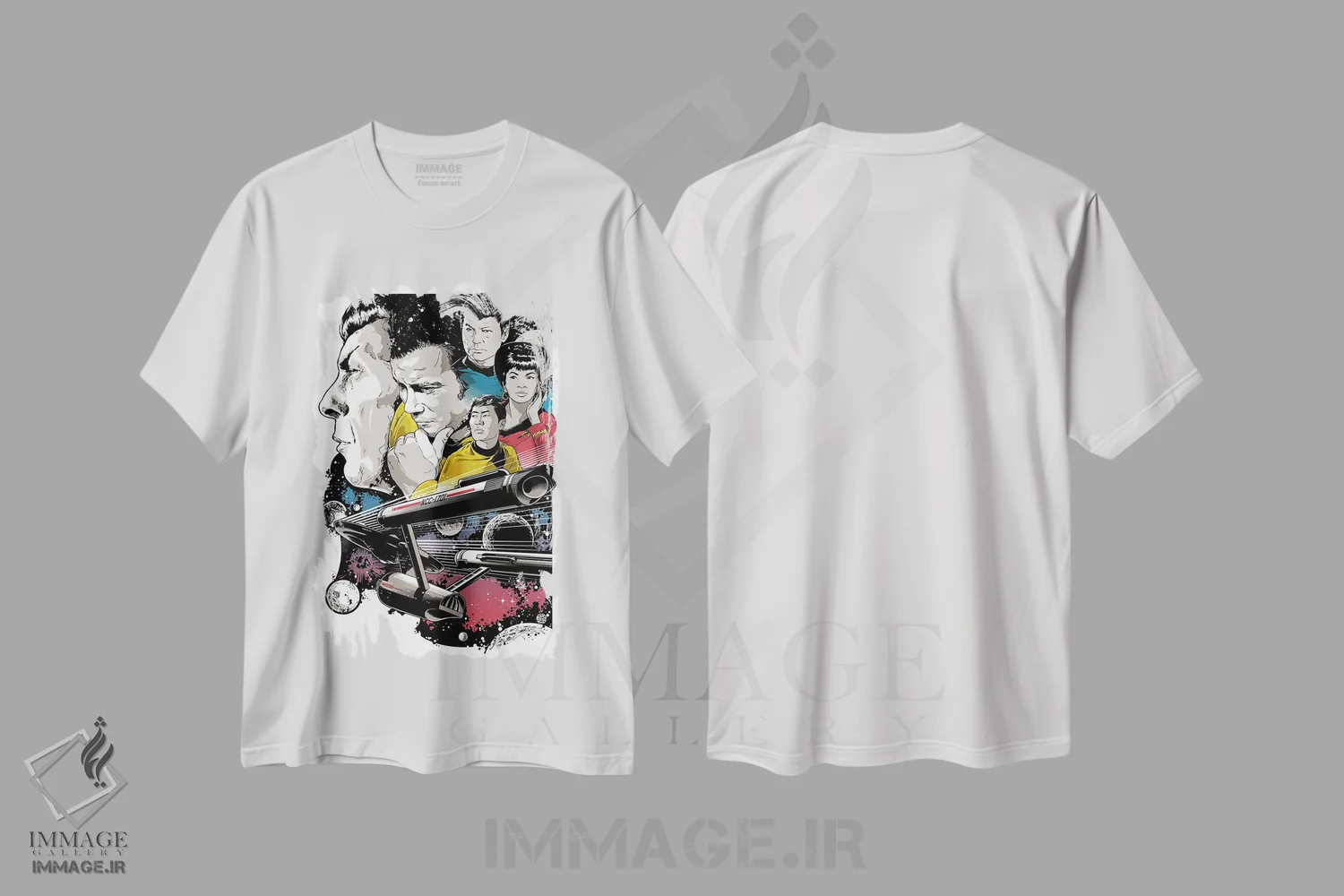 تیشرت سفید طرح دار پیشتازان فضا، هنر دیجیتال اثر جاشوا بودیچ | immage.ir