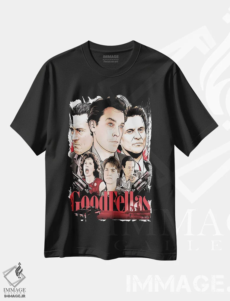 تیشرت مشکی طرح دار رفقای خوب، وینتیج و رترو اثر جاشوا بودیچ | immage.ir