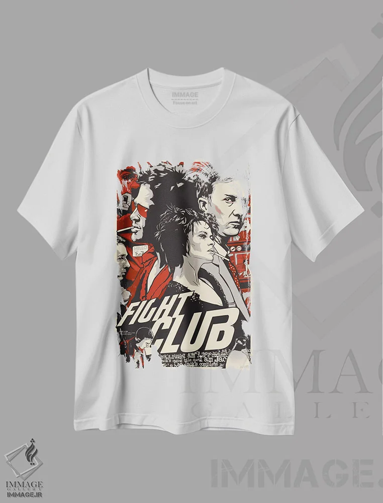 تیشرت سفید طرح دار باشگاه مشت زنی، وینتیج و رترو اثر جاشوا بودیچ | immage.ir
