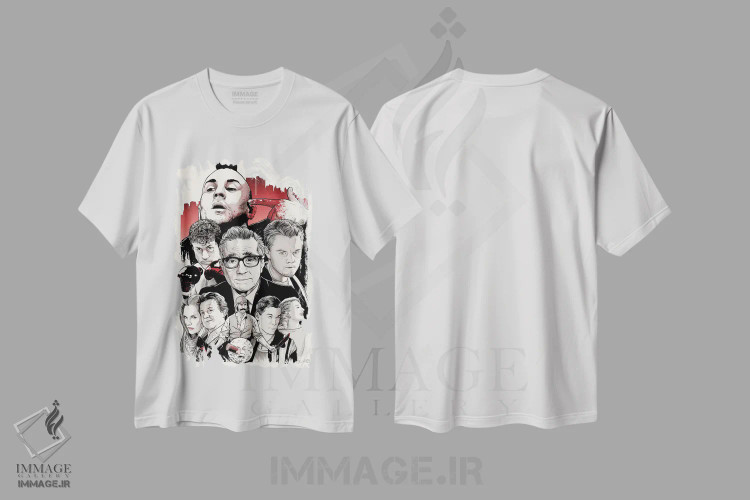تیشرت سفید طرح دار اسکورسیزی اثر جاشوا بودیچ | فروشگاه ایماژ