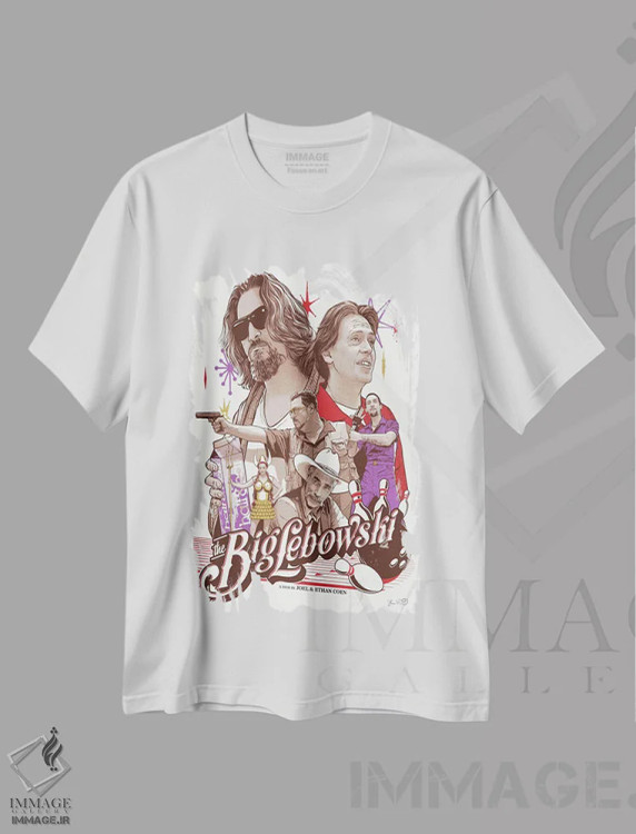 تیشرت سفید طرح دار بیگ لبوسکی اثر جاشوا بودیچ | فروشگاه ایماژ