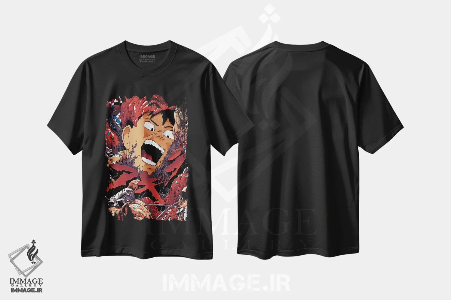 تیشرت مشکی طرح دار آکیرا، انیمه اثر جاشوا بودیچ | immage.ir