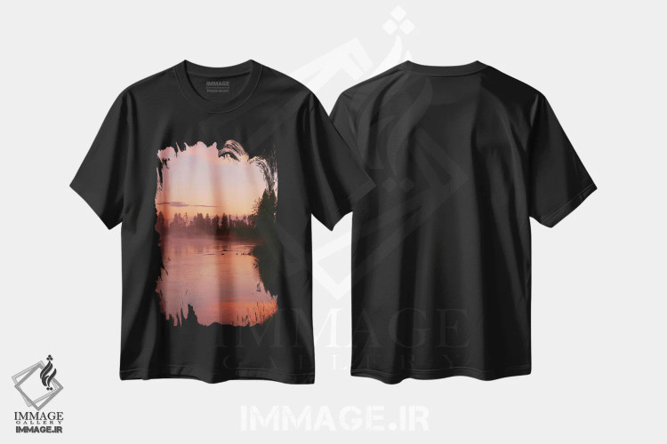 تیشرت مشکی طرح دار آثار جان بارگر - immage.ir