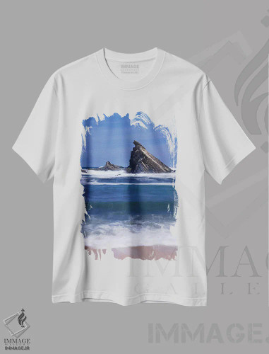 تیشرت سفید طرح دار آثار جان بارگر - immage.ir