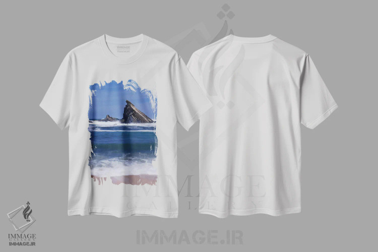 تیشرت سفید طرح دار آثار جان بارگر - immage.ir