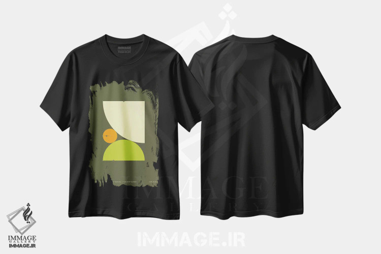 تیشرت مشکی طرح دار قضیه دکارت ۱، آبستره اثر جازبری بلو | immage.ir