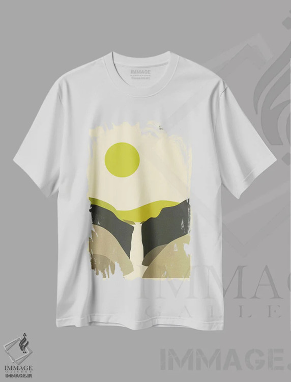 تیشرت سفید طرح دار Yellowstone National Park"، هنر دیجیتال اثر جازبری بلو | immage.ir