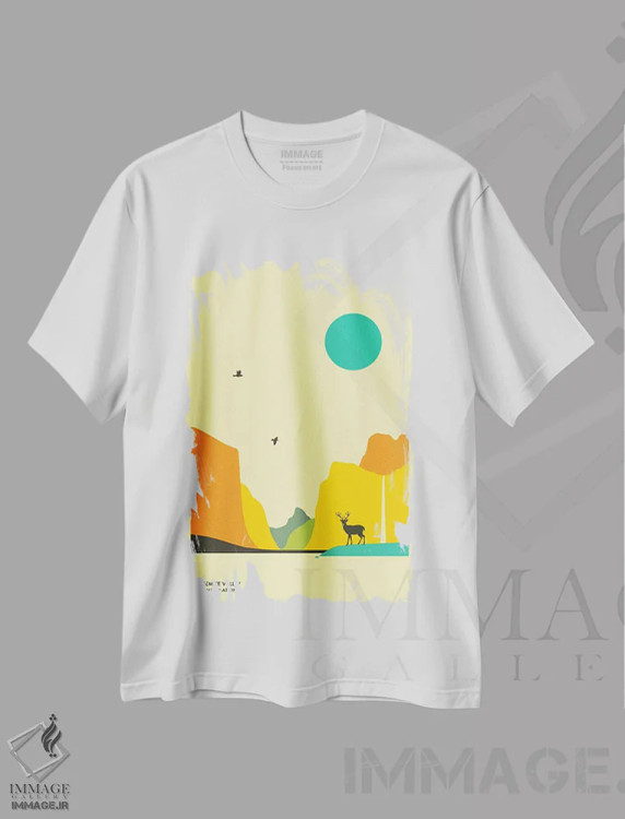 تیشرت سفید طرح دار Yosemite National Park"، هنر دیجیتال اثر جازبری بلو | فروشگاه ایماژ