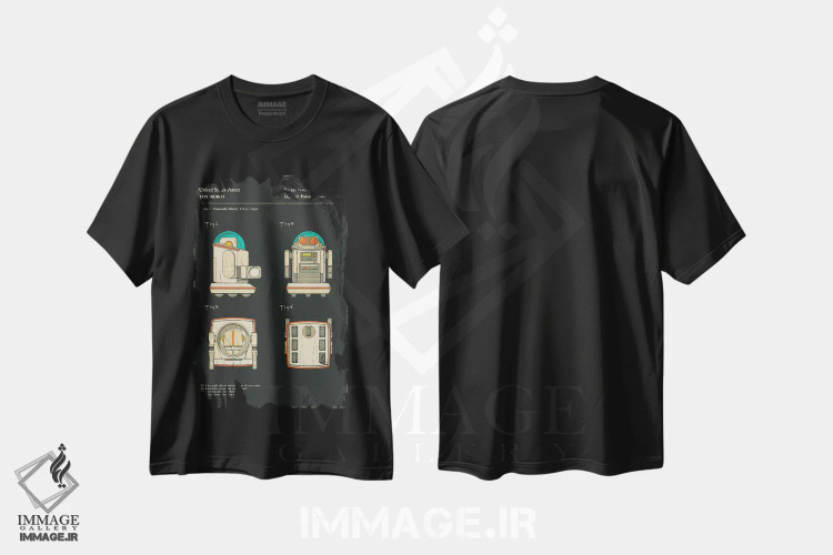 تیشرت مشکی طرح دار Inc.) Toy RobotPatent"، هنر دیجیتال اثر جازبری بلو | فروشگاه ایماژ