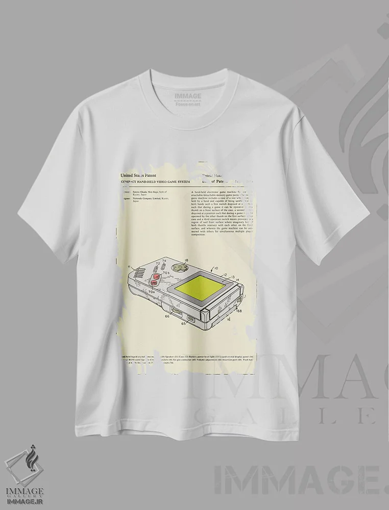 تیشرت سفید طرح دار آثار جازبری بلو - immage.ir