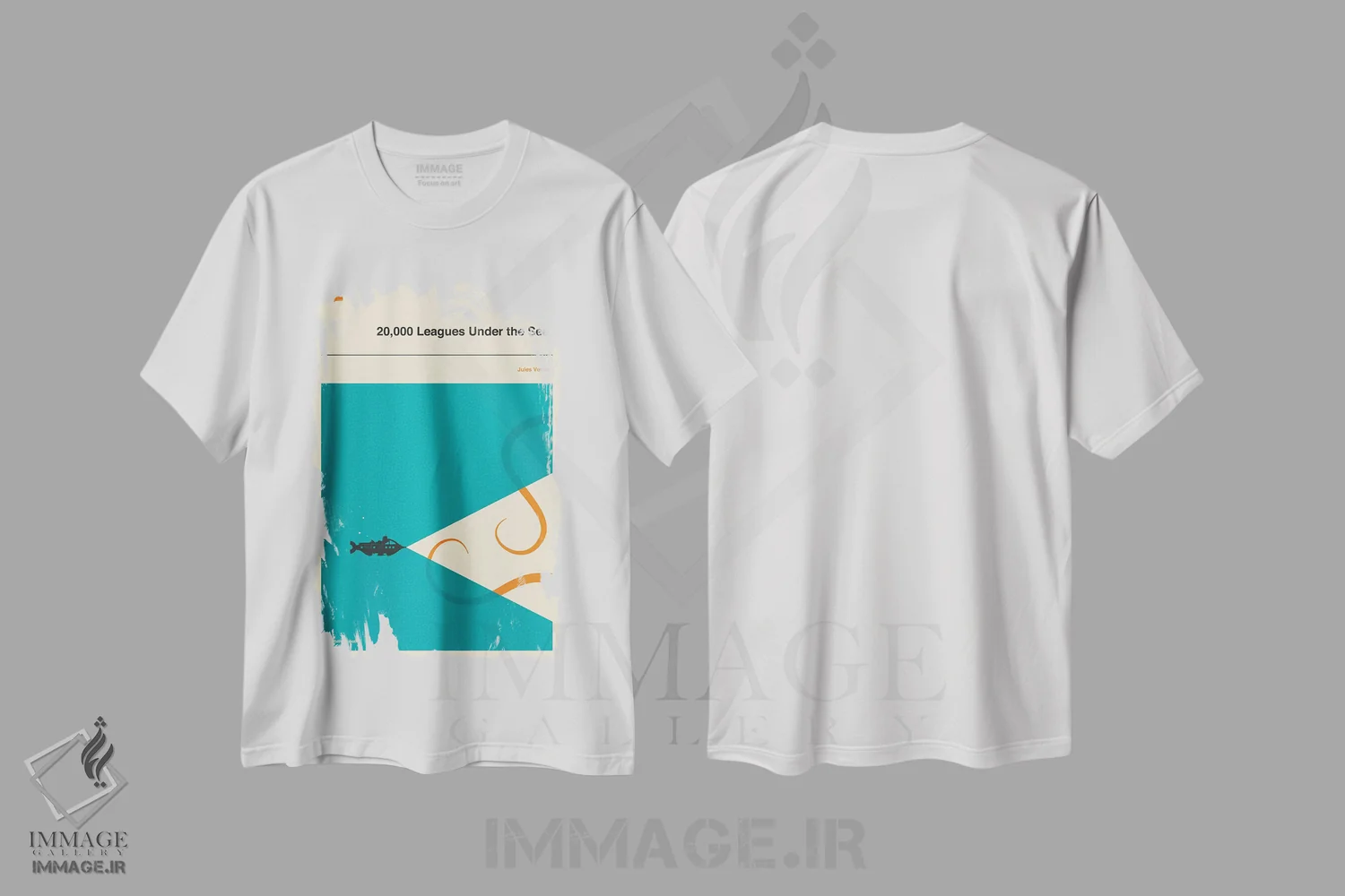 تیشرت سفید طرح دار 000 Leagues Under The Sea"، تزئینی اثر جازبری بلو | immage.ir