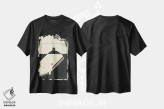 تیشرت مشکی طرح دار موبی دیک، تزئینی اثر جازبری بلو | فروشگاه ایماژ