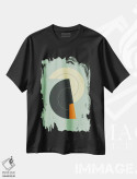 تیشرت مشکی طرح دار تیک تاک ۲۳، آبستره اثر جازبری بلو | فروشگاه ایماژ