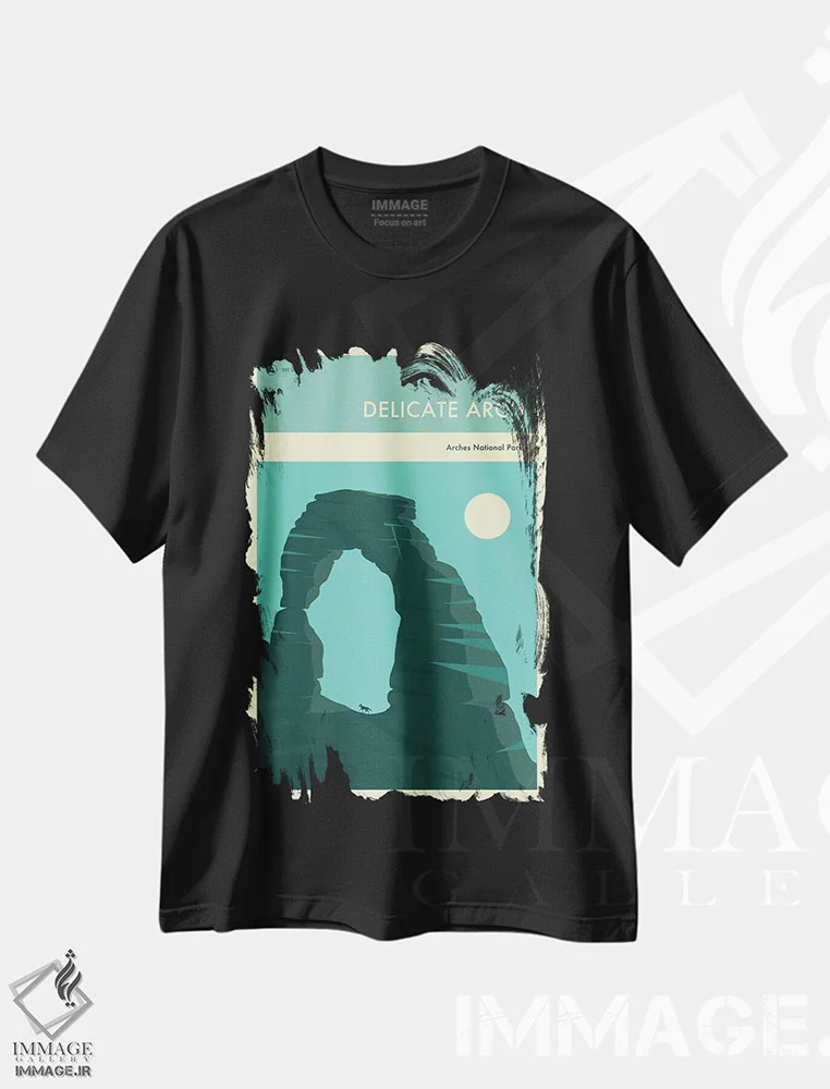 تیشرت مشکی طرح دار طاق ظریف، هنر دیجیتال اثر جازبری بلو | immage.ir