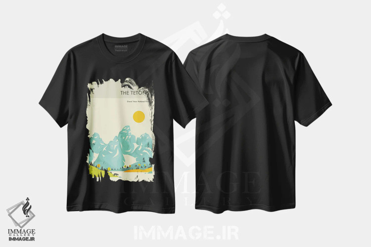 تیشرت مشکی طرح دار گرند تتون ۲، هنر دیجیتال اثر جازبری بلو | immage.ir