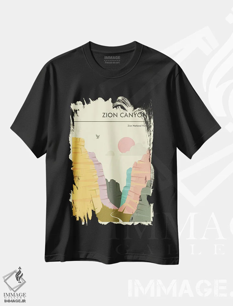 تیشرت مشکی طرح دار آثار جازبری بلو - فروشگاه ایماژ