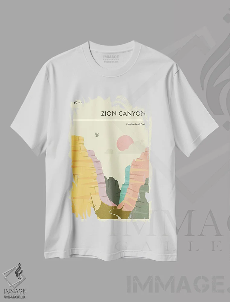 تیشرت سفید طرح دار آثار جازبری بلو - immage.ir