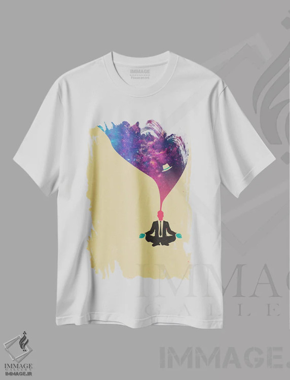 تیشرت سفید طرح دار کاوش IV، وینتیج و رترو اثر جازبری بلو | immage.ir