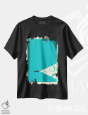 تیشرت مشکی طرح دار کاوش دریا، تزئینی اثر جازبری بلو | immage.ir
