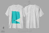 تیشرت سفید طرح دار کاوش دریا، تزئینی اثر جازبری بلو | فروشگاه ایماژ