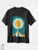 تیشرت مشکی طرح دار شاتل فضایی، تزئینی اثر جازبری بلو | فروشگاه ایماژ