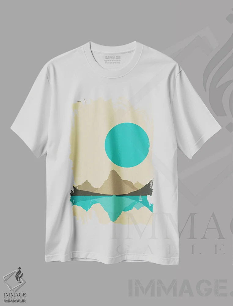تیشرت سفید طرح دار یخچال طبیعی، وینتیج و رترو اثر جازبری بلو | فروشگاه ایماژ