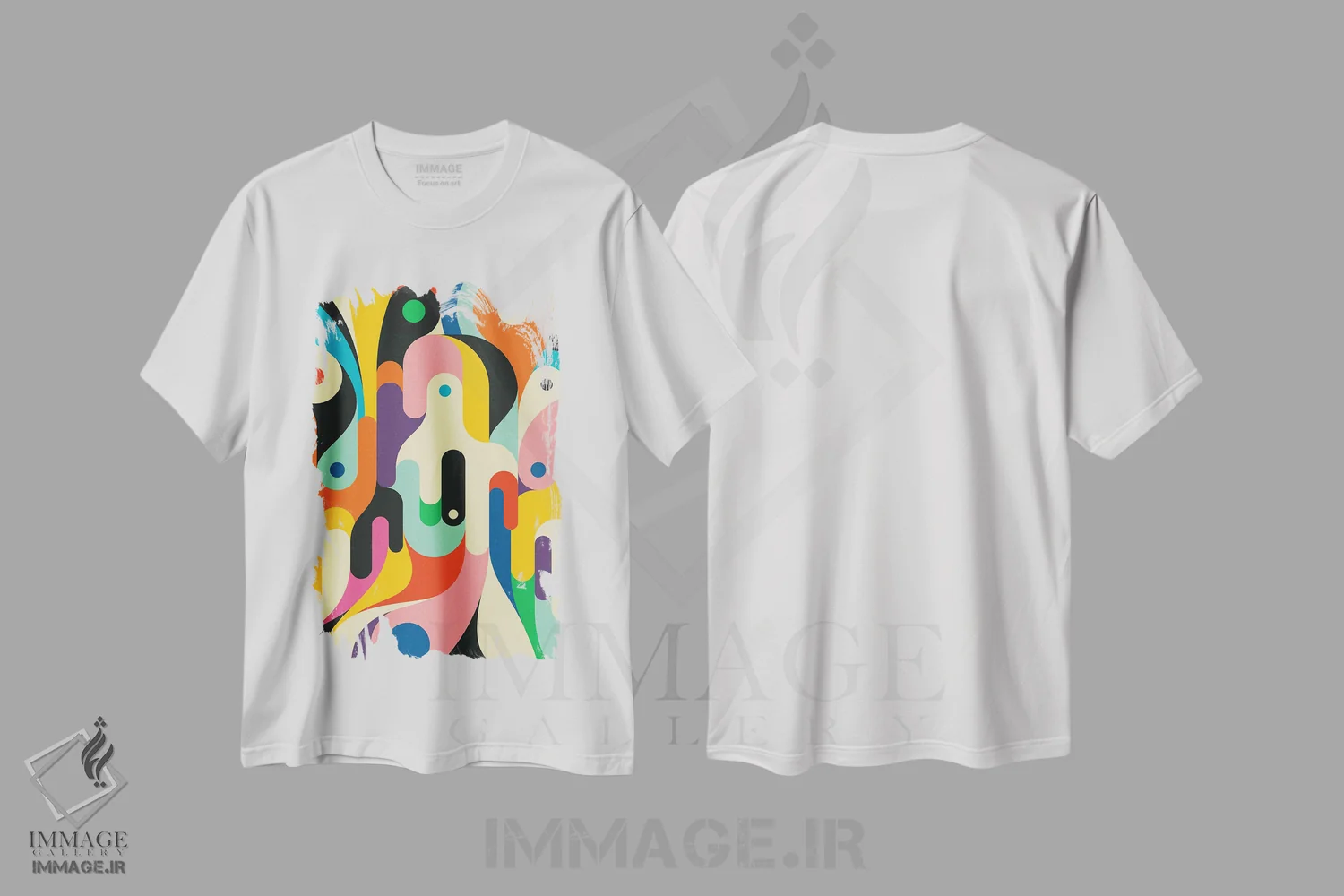 تیشرت سفید طرح دار ارواح اثر جازبری بلو | immage.ir