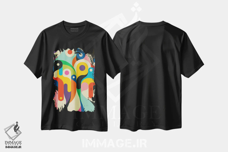 تیشرت مشکی طرح دار به سوی خانه اثر جازبری بلو | immage.ir