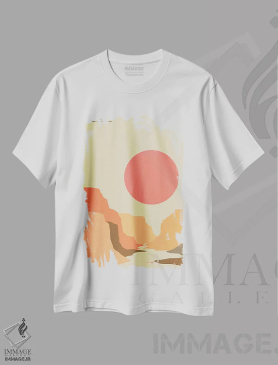 تیشرت سفید طرح دار گرند کنیون، تزئینی اثر جازبری بلو | فروشگاه ایماژ