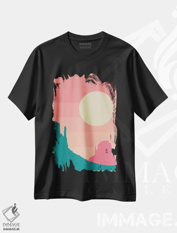 تیشرت مشکی طرح دار دره یادبود I، وینتیج و رترو اثر جازبری بلو | immage.ir