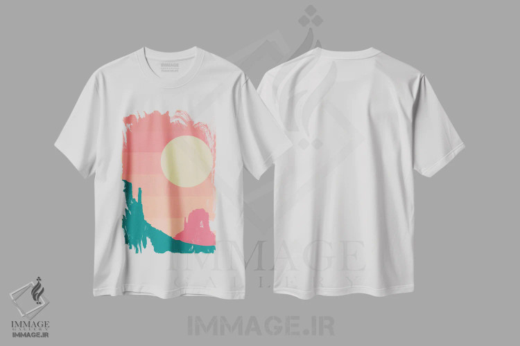 تیشرت سفید طرح دار دره یادبود I، وینتیج و رترو اثر جازبری بلو | فروشگاه ایماژ