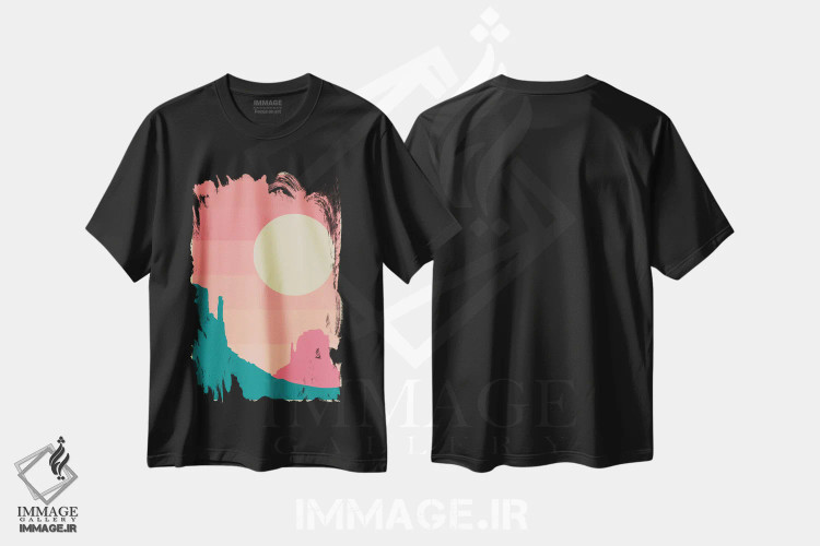 تیشرت مشکی طرح دار دره یادبود I، وینتیج و رترو اثر جازبری بلو | immage.ir