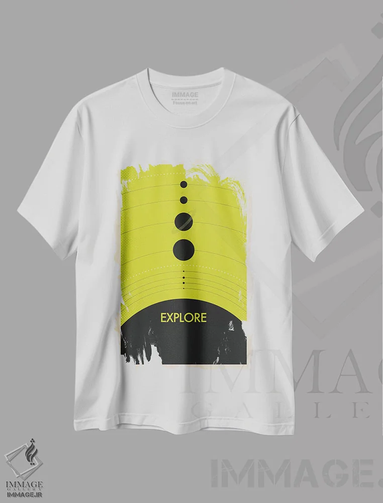 تیشرت سفید طرح دار منظومه شمسی، وینتیج و رترو اثر جازبری بلو | immage.ir