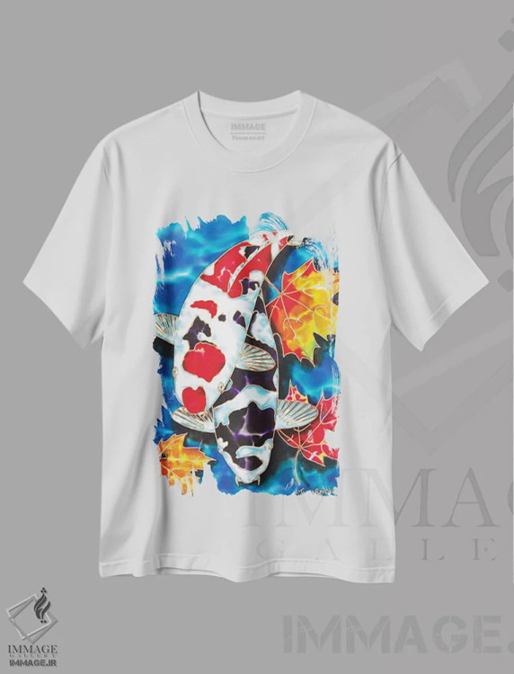 تیشرت سفید طرح دار کوی کانادایی، دکور آسیایی اثر دنیل ژان-باپتیست | immage.ir