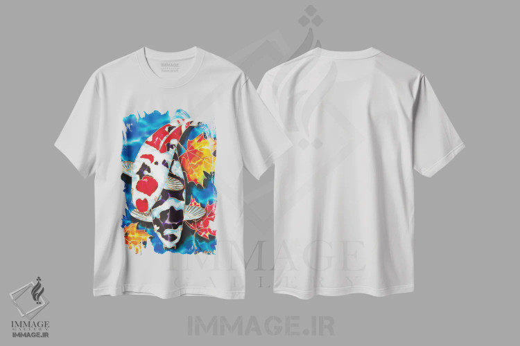 تیشرت سفید طرح دار کوی کانادایی، دکور آسیایی اثر دنیل ژان-باپتیست | immage.ir