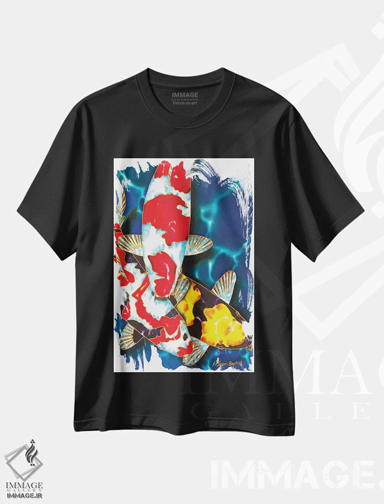 تیشرت مشکی طرح دار جک چشم اسبی، هنر فاخر معاصر اثر دنیل ژان-باپتیست | فروشگاه ایماژ