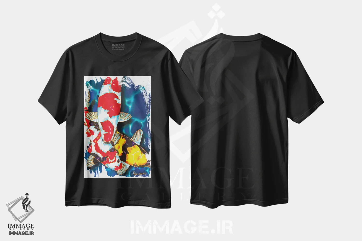 تیشرت مشکی طرح دار جک چشم اسبی، هنر فاخر معاصر اثر دنیل ژان-باپتیست | فروشگاه ایماژ