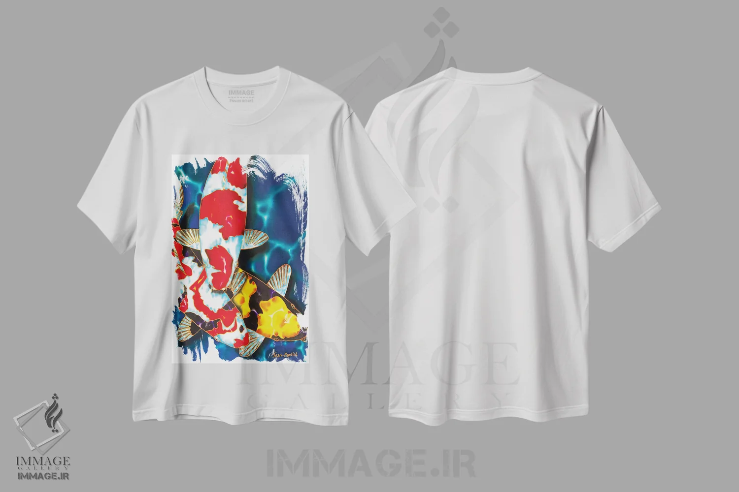 تیشرت سفید طرح دار جک چشم اسبی، هنر فاخر معاصر اثر دنیل ژان-باپتیست | immage.ir