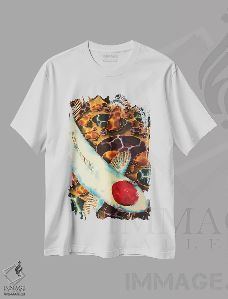 تیشرت سفید طرح دار کوی ژاپنی، دکور آسیایی اثر دنیل ژان-باپتیست | immage.ir