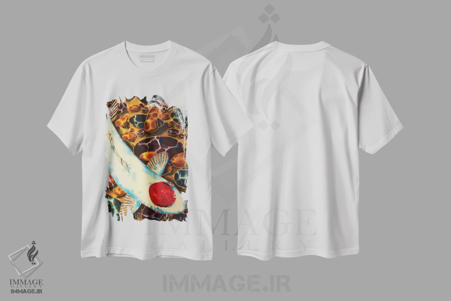 تیشرت سفید طرح دار کوی ژاپنی، دکور آسیایی اثر دنیل ژان-باپتیست | immage.ir