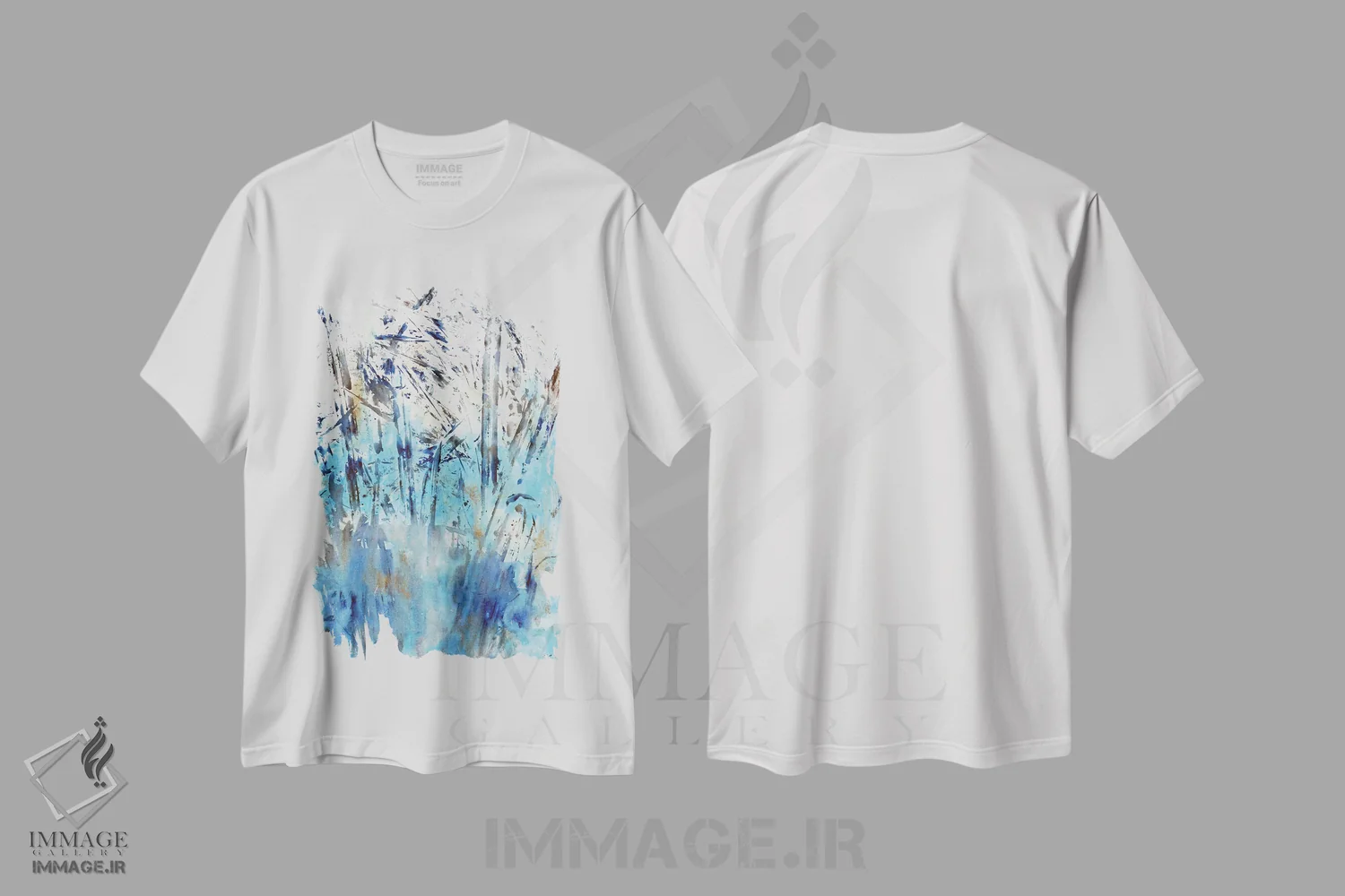 تیشرت سفید طرح دار لب آب II اثر جان باتلر | immage.ir
